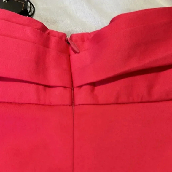 BCBG pink skirt bow detail mini size 10 NWT pockets - Picture 5 of 5